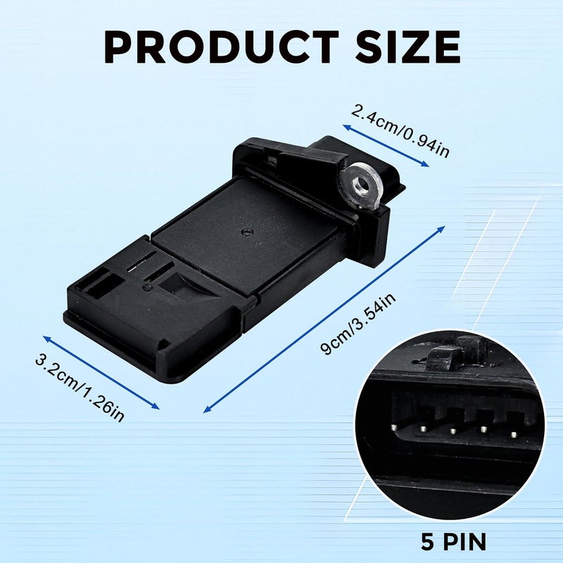 RLP Mass Air Flow Sensor Meter MAF Compatible with Nissan 350Z 370Z Altima Frontier Murano NV1500 NV2500 NV3500 Xterra Infiniti EX35 FX37 G35 G37 QX56 Replaces 22680-7S000 AF10141 - Image 2